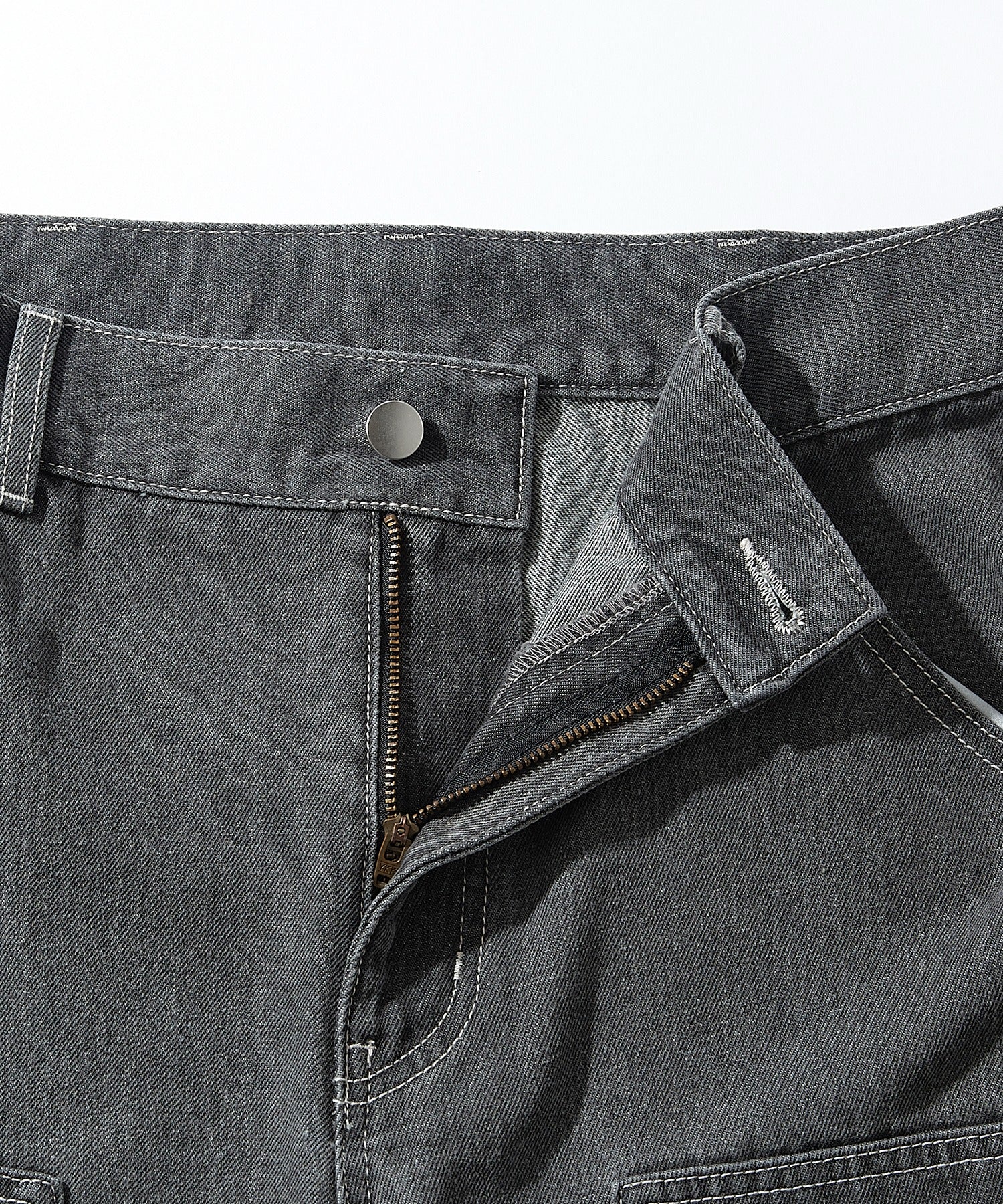 メゾンクラブ MAISON CLUB Double Knee Short Pants / デニムダブルニーショートパンツ ショーツ (グレー) グレー