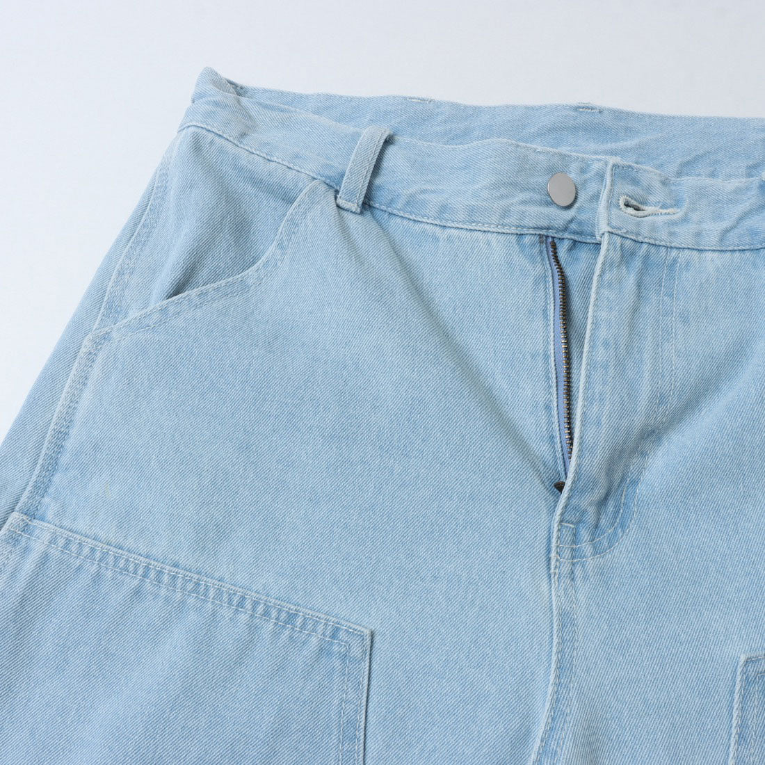 メゾンクラブ MAISON CLUB Double Knee Short Pants / デニムダブルニーショートパンツ ショーツ (グレー) グレー