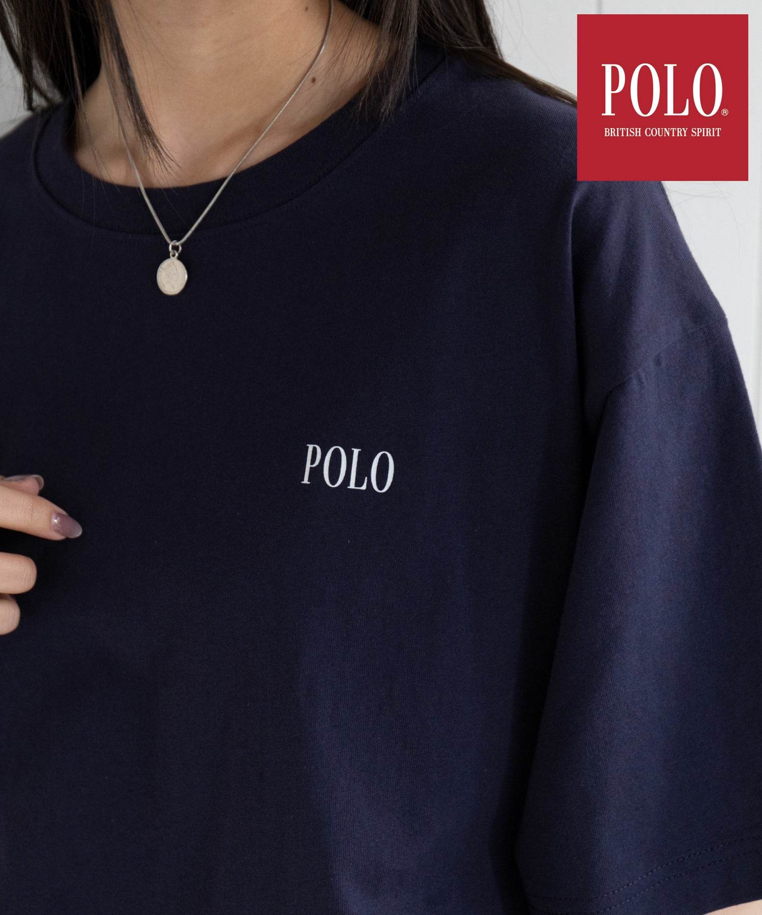 ポロ ビーシーエス POLO BCS ◎SETUP7別注商品◎【POLO BCS / ポロ ビーシーエス】Mini POLO oversize print Tee Tシャツ 半袖 ワンポイント ロゴ (NVY) NVY