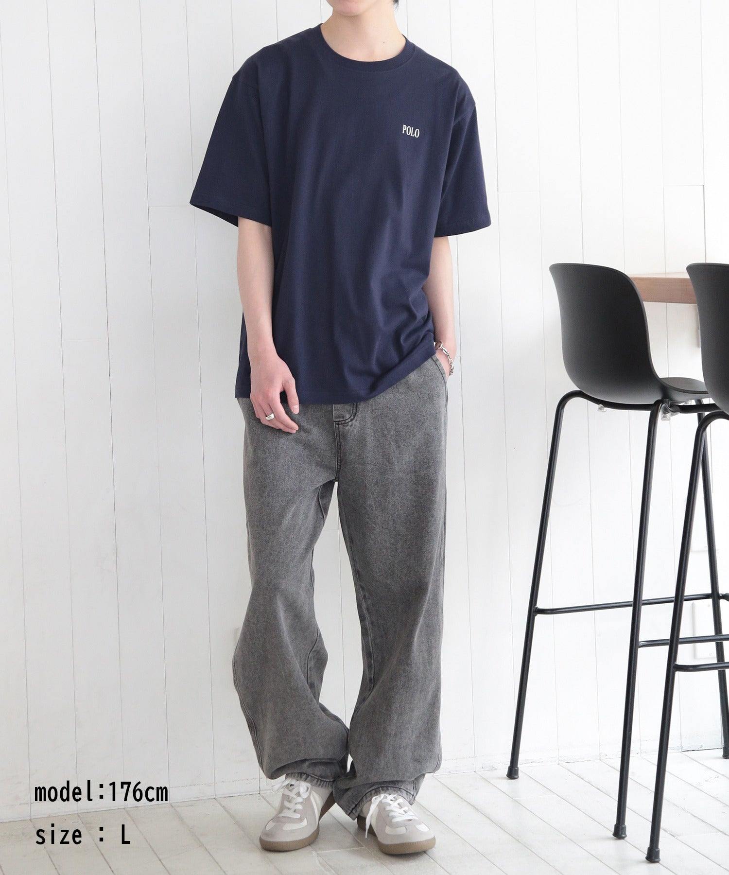 ポロ ビーシーエス POLO BCS ◎SETUP7別注商品◎【POLO BCS / ポロ ビーシーエス】Mini POLO oversize print Tee Tシャツ 半袖 ワンポイント ロゴ (NVY) NVY