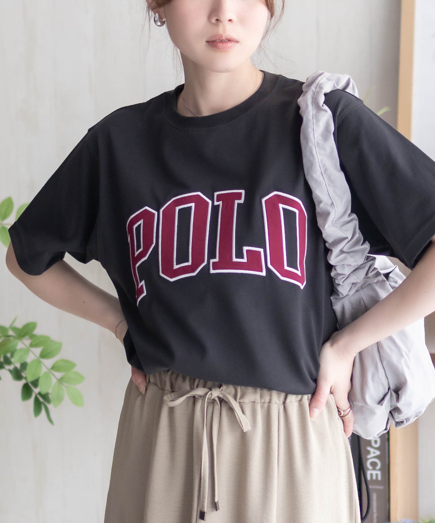 ポロ ビーシーエス POLO BCS ワッペンクロップドTシャツ (オフホワイト) オフホワイト