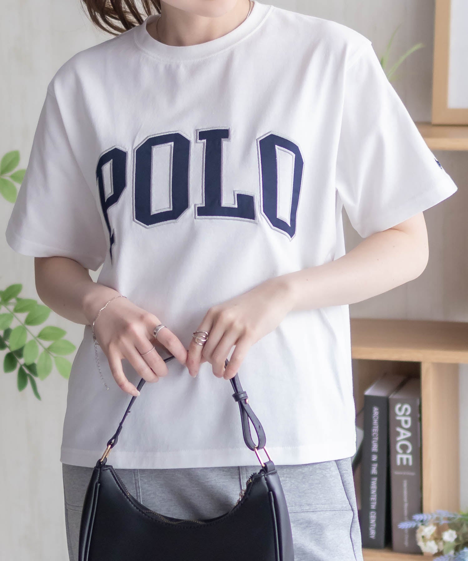 ポロ ビーシーエス POLO BCS ワッペンクロップドTシャツ (オフホワイト) オフホワイト