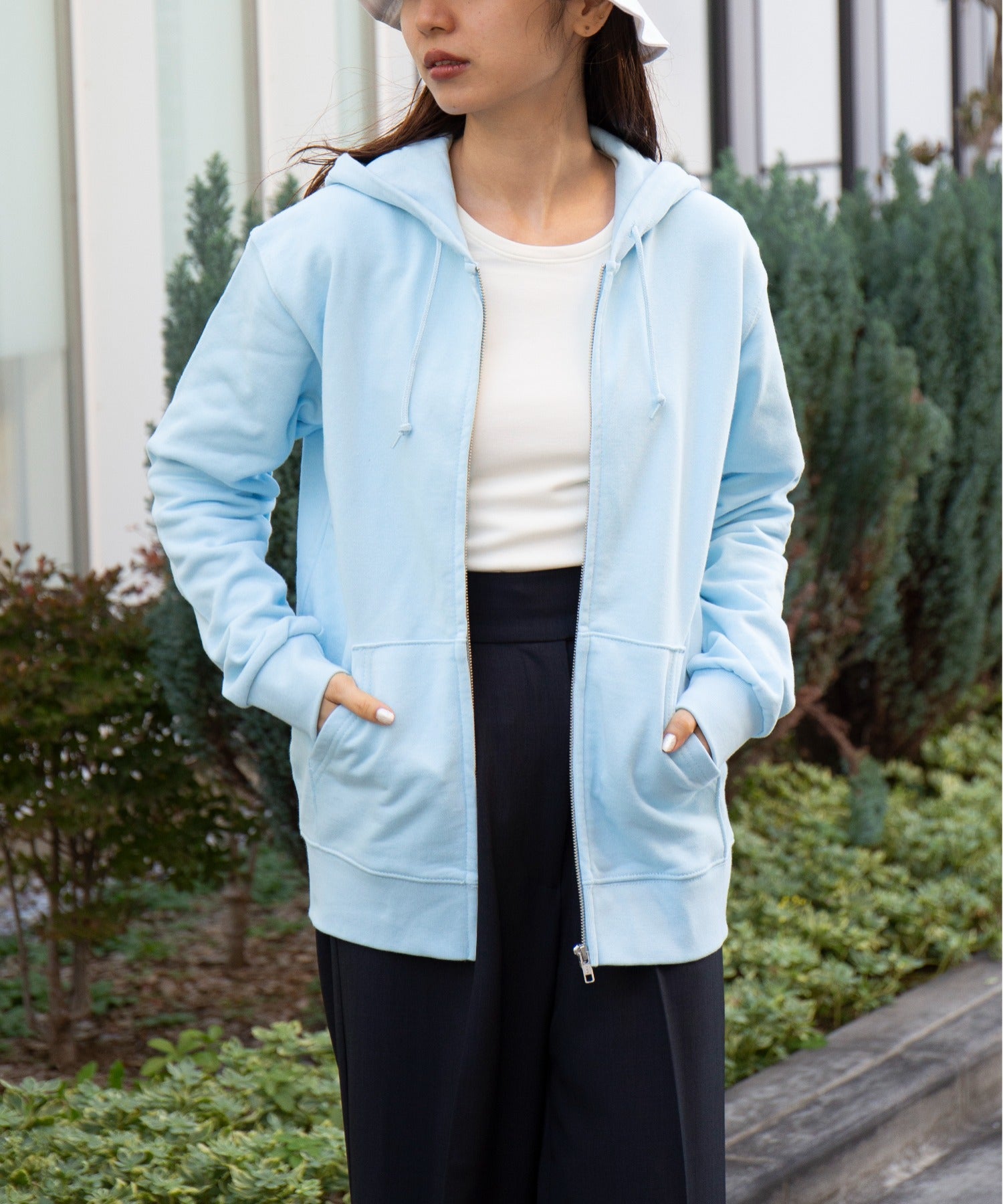 プリントスター Printstar 【Printstar】9.7オンス スーパーヘビーウェイトジップパーカー スウェット無地フーディー 裏パイル 00189 (ライトブルー) ライトブルー