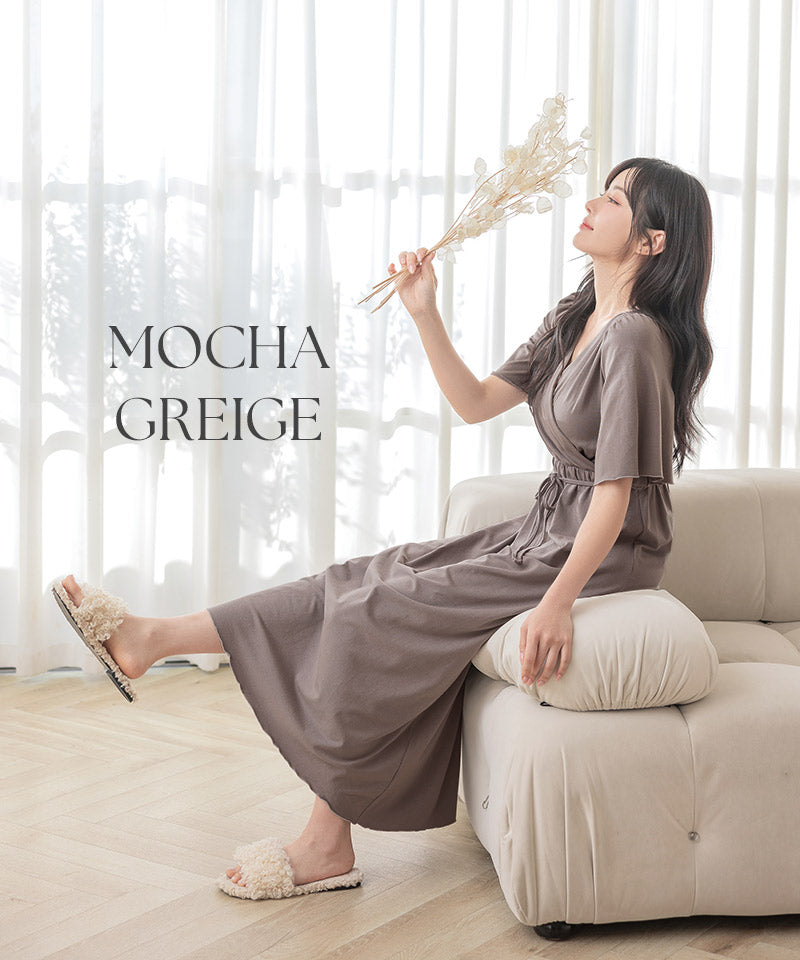 ツーハッチ tu-hacci ナイトブラカシュクールワンピース (ピンクブラウン) ピンクブラウン