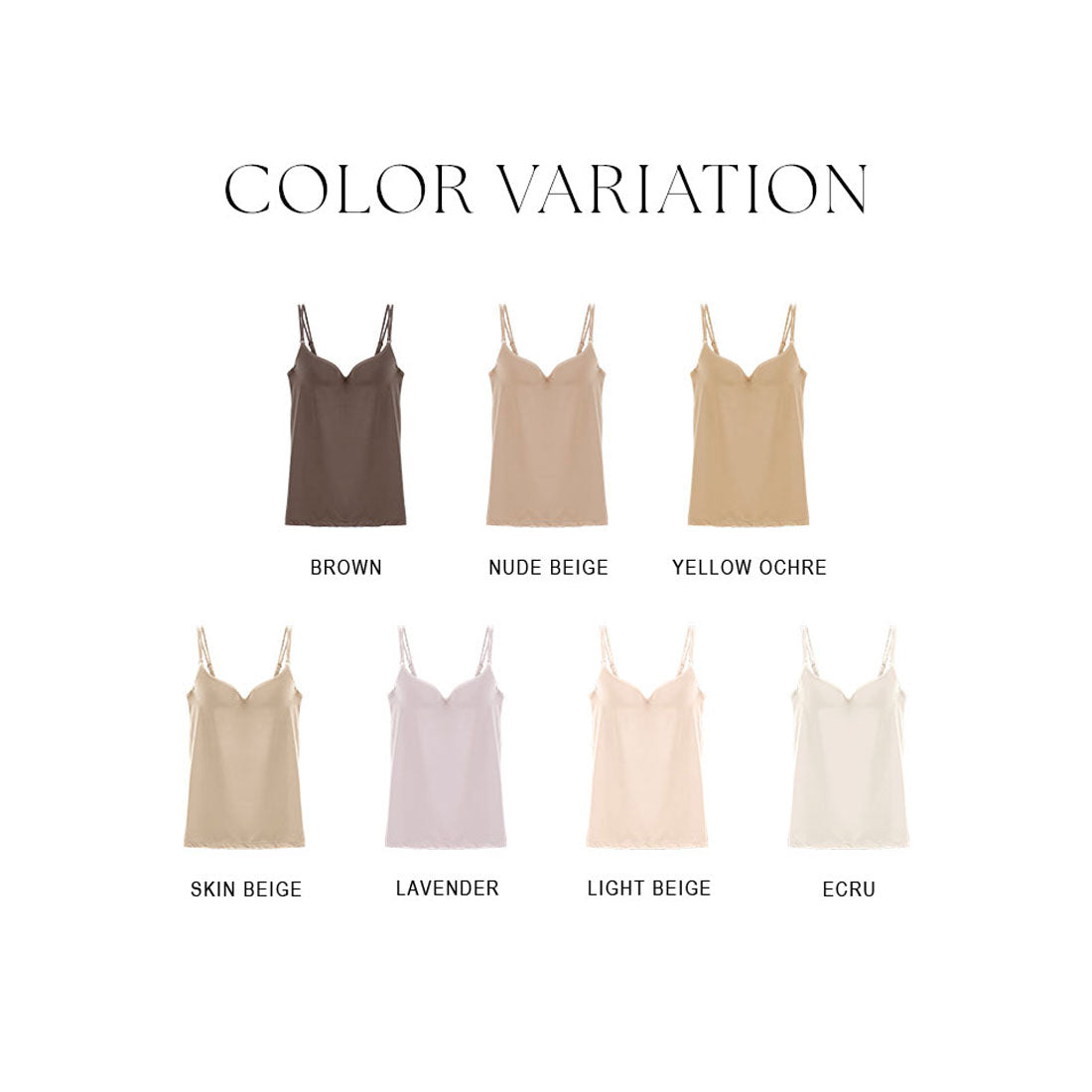 ツーハッチ tu-hacci 肌に馴染む美肌カラー ~血色シリーズ~ カップ付きキャミソール【ブラトップ】 (ブラウン) ブラウン(ぴったり)