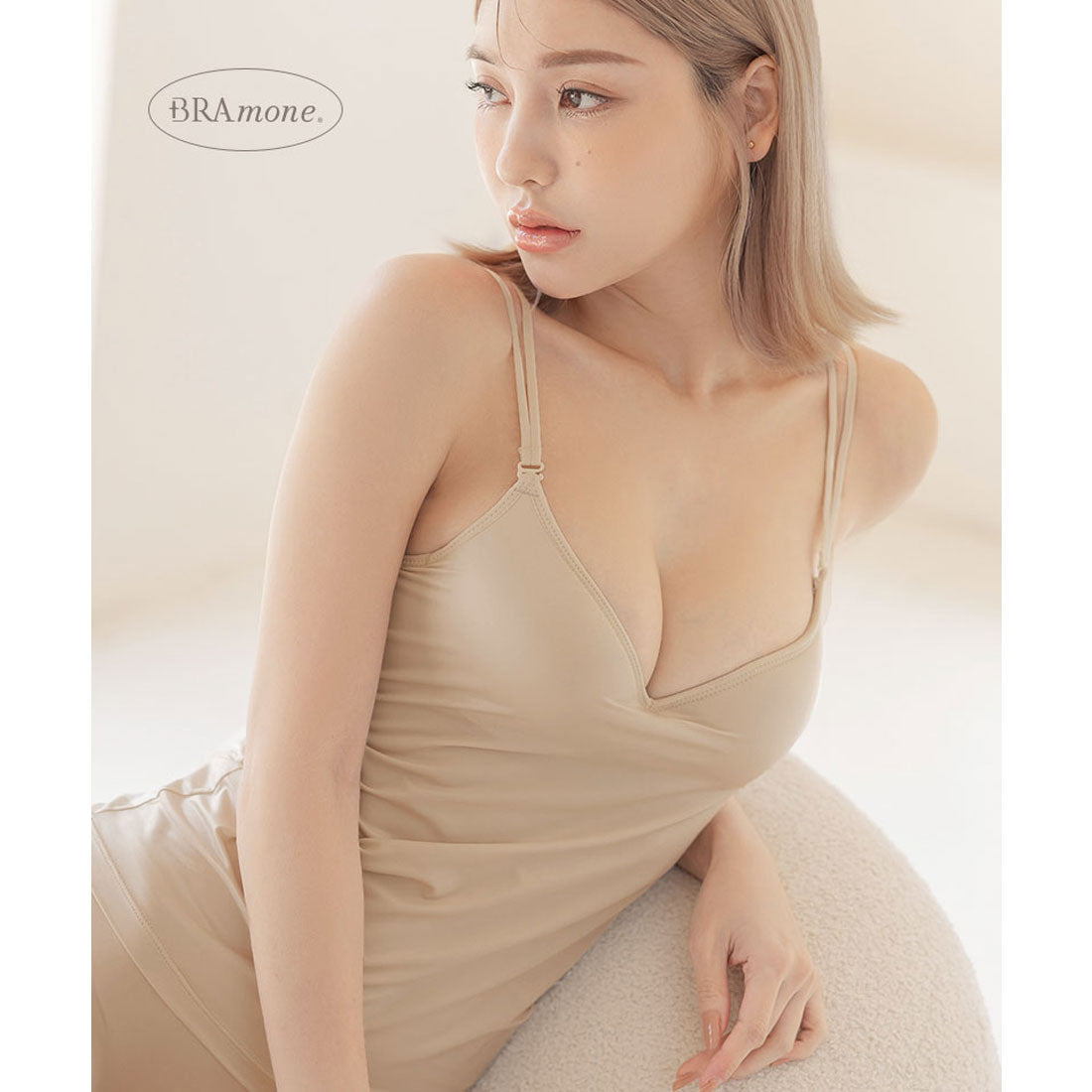 ツーハッチ tu-hacci 肌に馴染む美肌カラー ~血色シリーズ~ カップ付きキャミソール【ブラトップ】 (ブラウン) ブラウン(ぴったり)