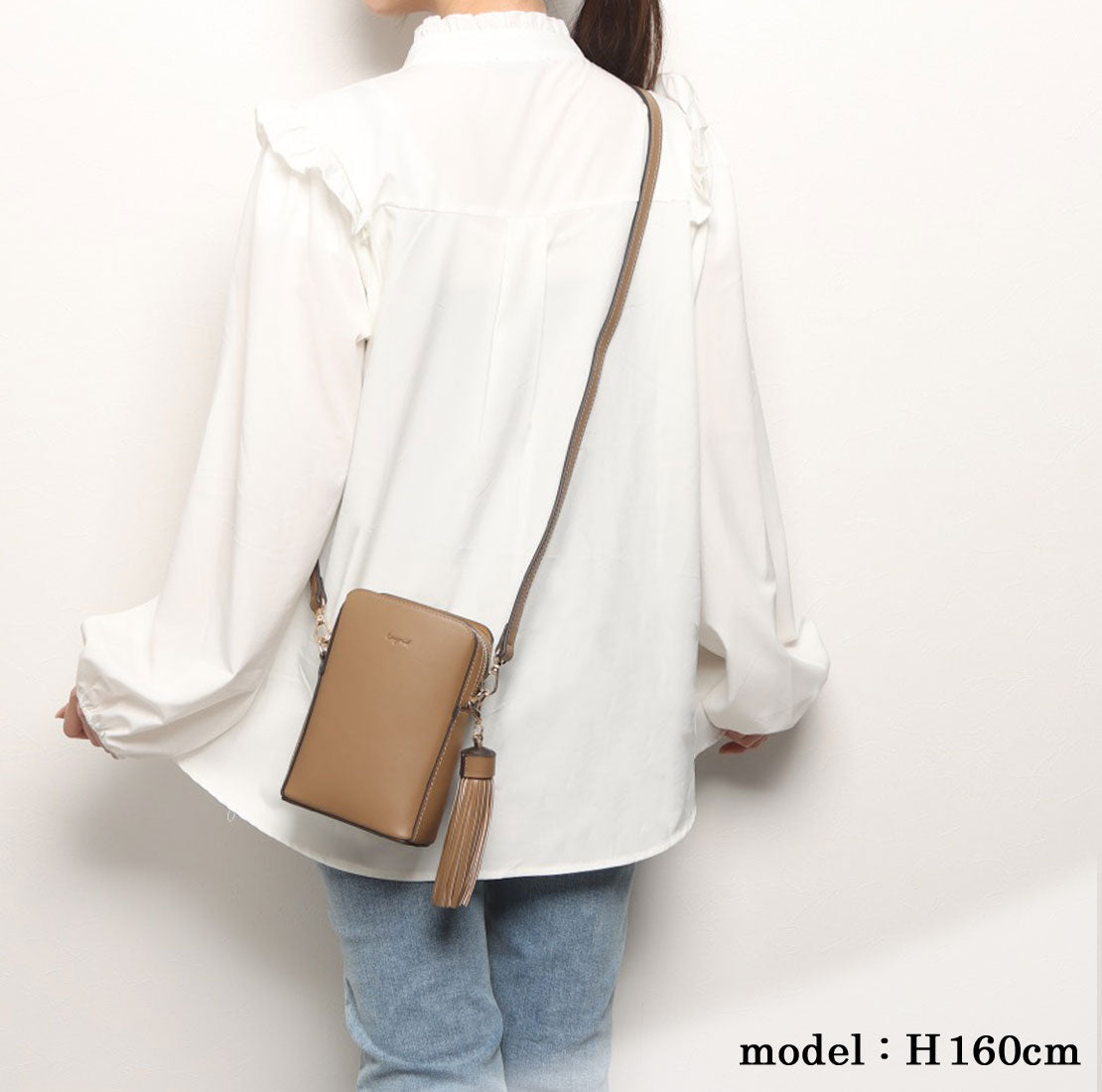 アングリッド Ungrid ビッグタッセル 縦長ミニポシェット (KHA) KHA