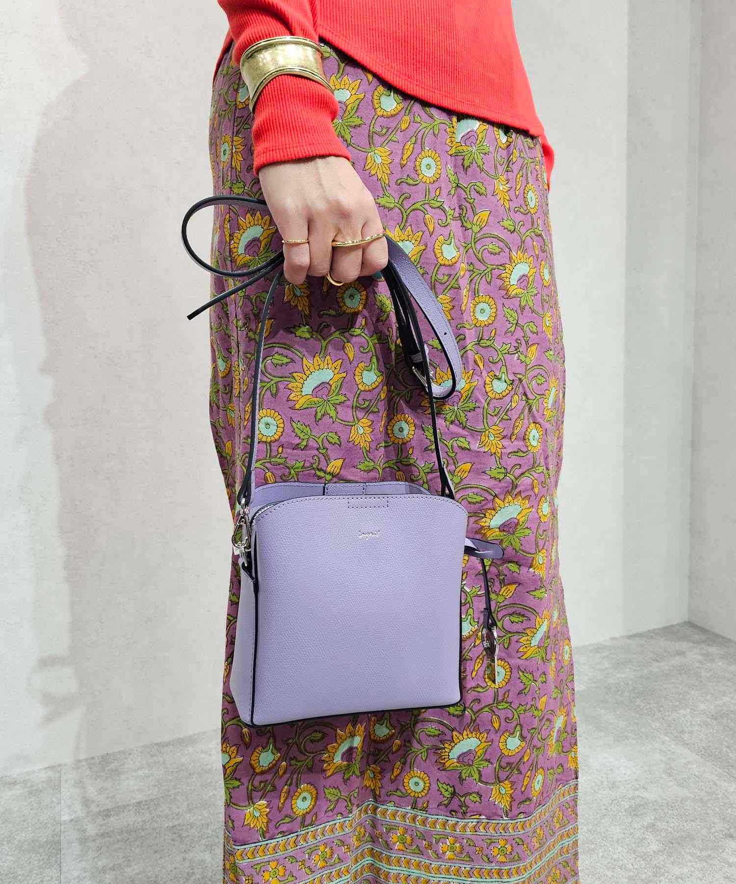 アングリッド Ungrid キーリングチャーム付 ミニショルダーバッグ (LVD) LVD