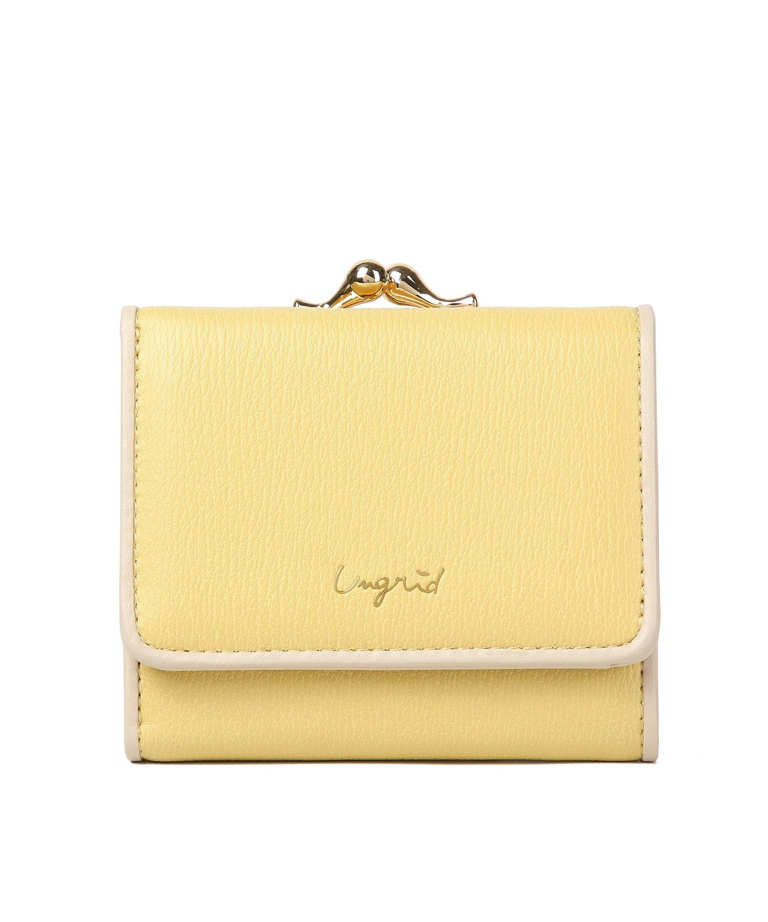 アングリッド Ungrid パイピング ガマ口ミニウォレット (YEL) YEL