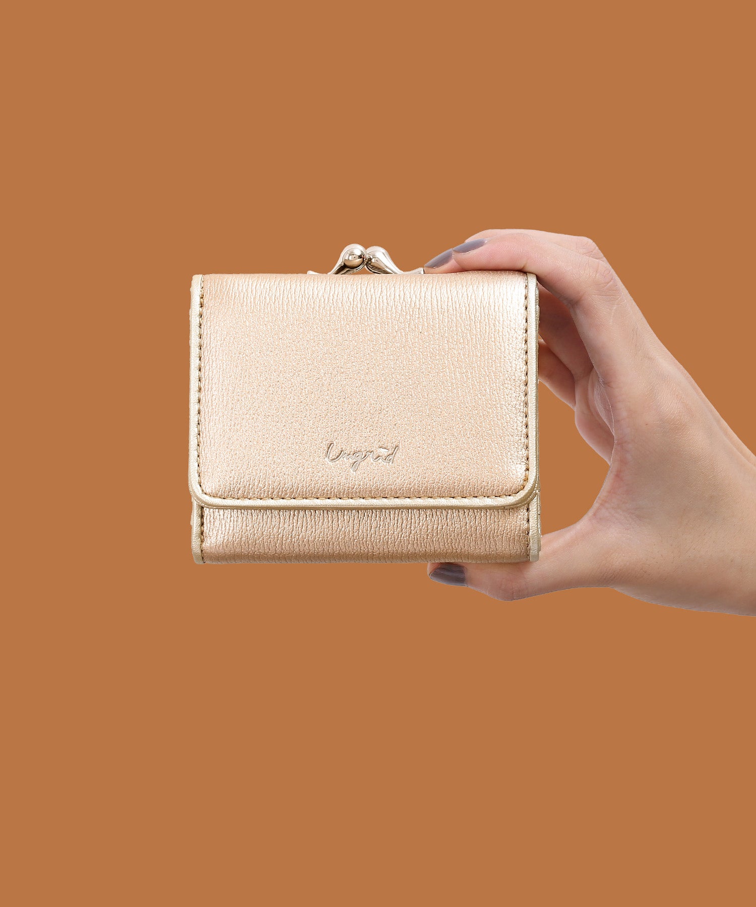 アングリッド Ungrid パイピング ガマ口ミニウォレット (GLD) GLD