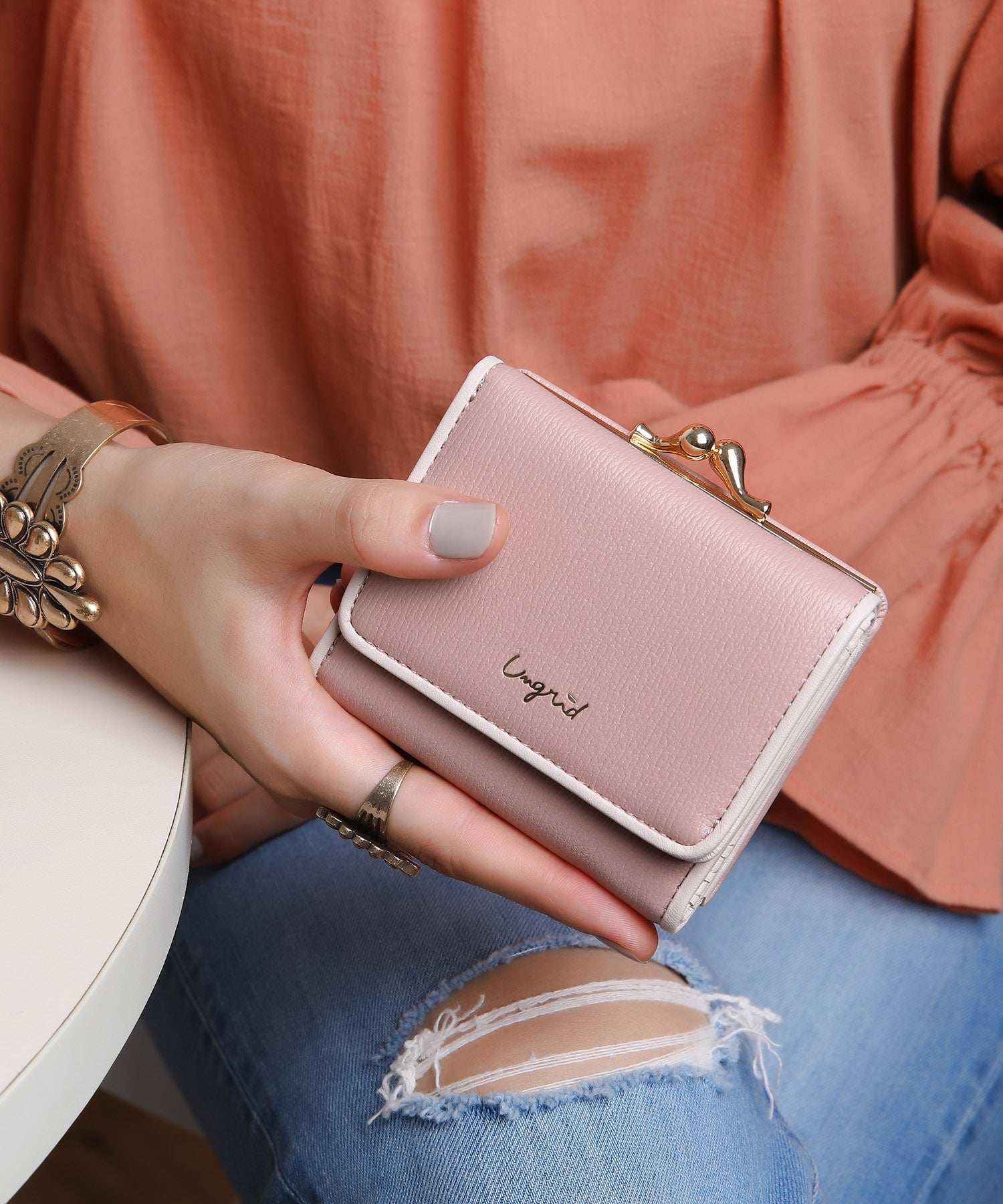 アングリッド Ungrid パイピング ガマ口ミニウォレット (LPNK) LPNK