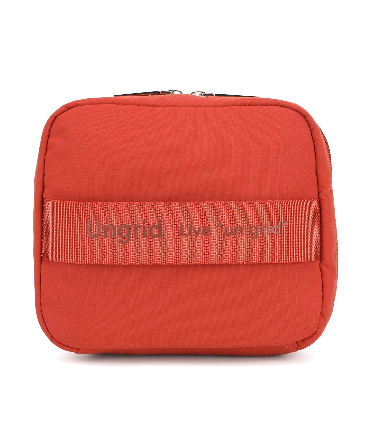 Ungrid Water-repellent soft nylon logo tape multi-functional makeup pouch