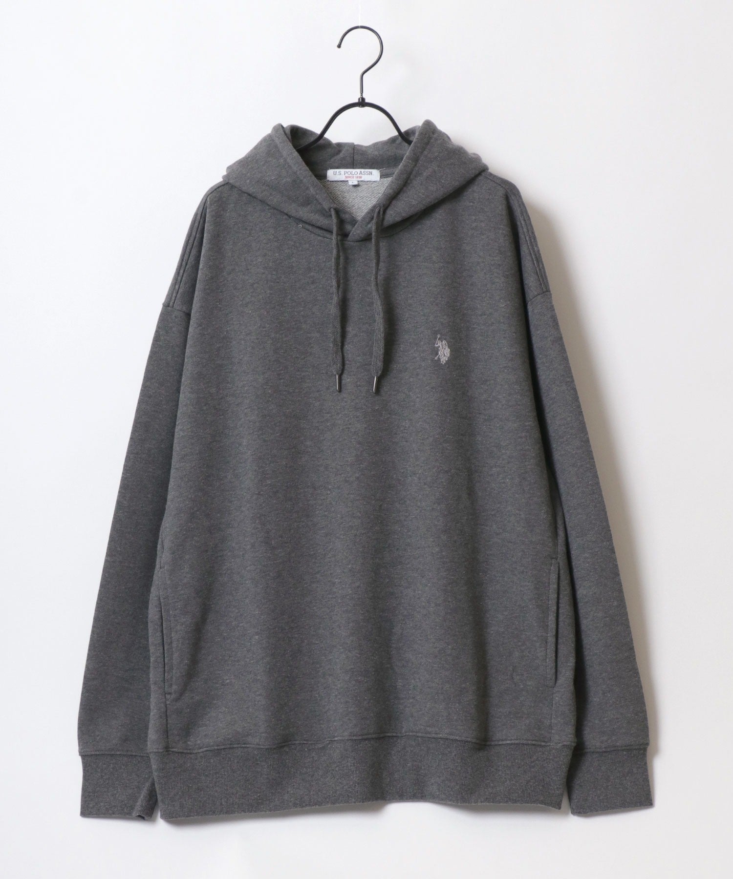 ユーエスポロアッスン U.S. POLO ASSN. Lazar 別注 オーバーサイズ 裏毛 ロゴ ワンポイント刺繍 スウェット パーカー フーディー/長袖 トップス プルオーバー/レディース メンズ