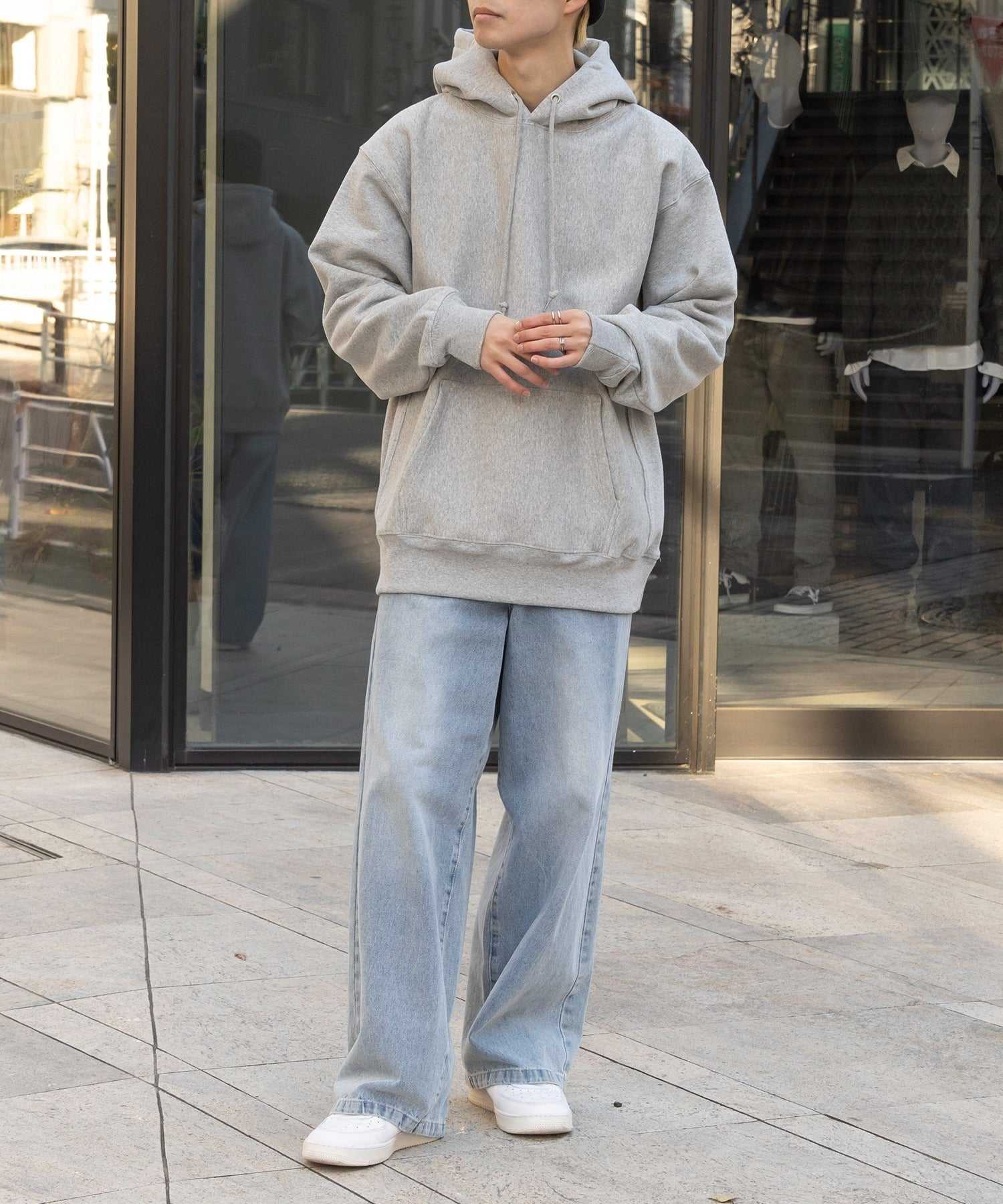ユナイテッドアスレ United Athle 12oz トップス プルオーバー スウェット フーディー 長袖 パーカー 裏起毛 無地 5763 (ダークグレー) ダークグレー