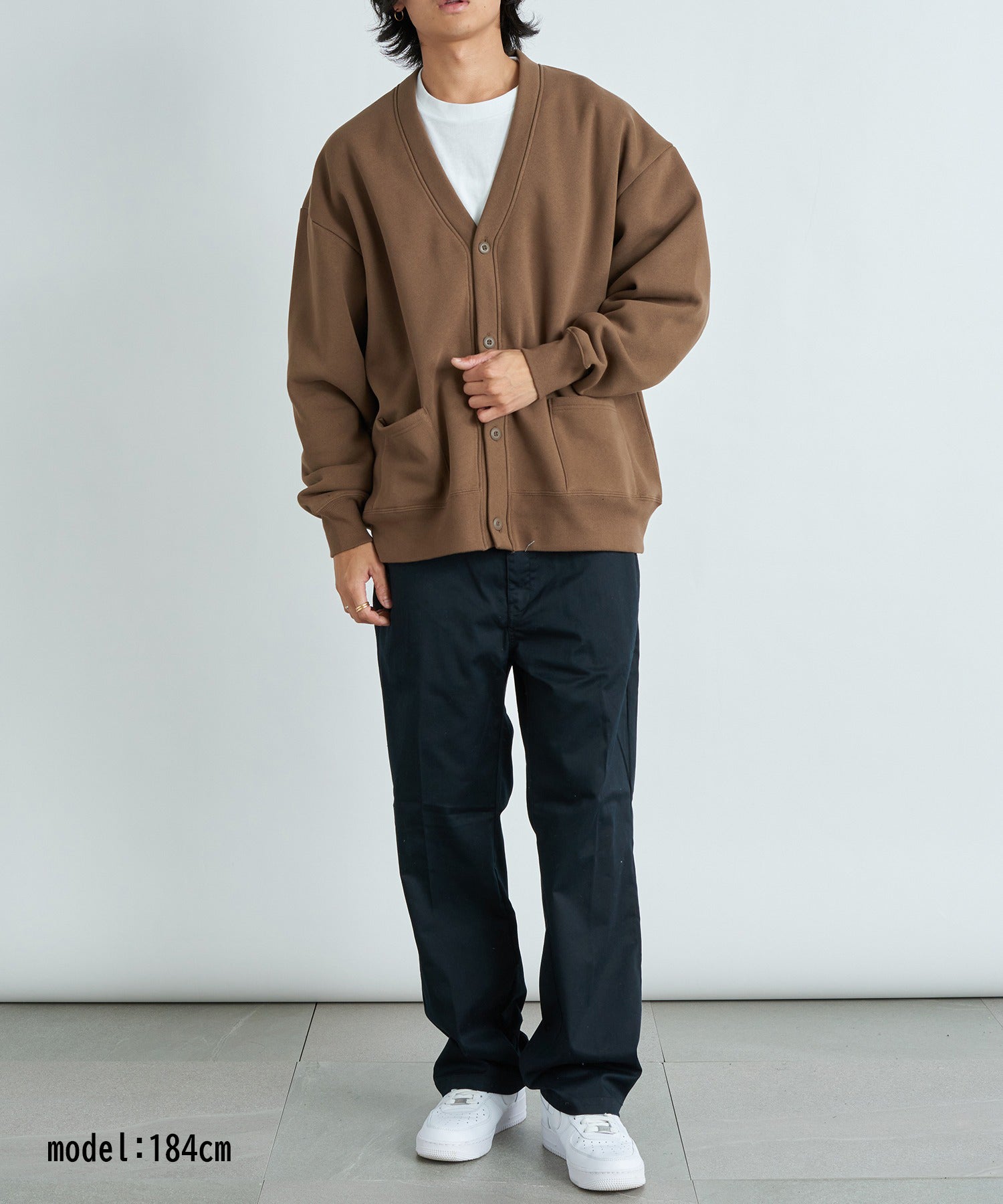 ユナイテッドアスレ United Athle 10盎司 T/C 寬鬆版型 毛圈運動外套 內刷毛 輕外套 素色 V領 5790