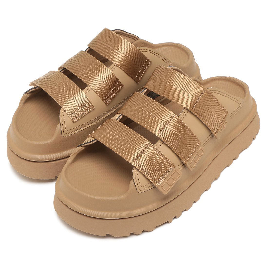 アグ UGG アグ 厚底 スライド サンダル GOLDENGLOW SLIDE ゴールデングロー スライド プラットフォーム ブラウン レディース 1167430 DND (DARK SAND) DARK SAND