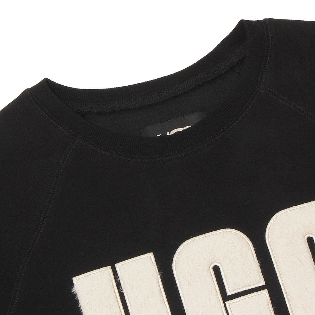 AGG UGG Sweat Madeline Fuzzy black white Ladies UGG 1123718 BKCRM