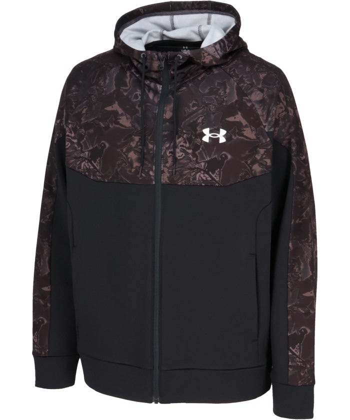 アンダーアーマー UNDER ARMOUR アンダーアーマー UNDER ARMOUR UA ARMOUR FLEECE CAMO FULL-ZIP HOODIE メンズ アウター パーカー フリース素材 (001 BLACK) 001 BLACK