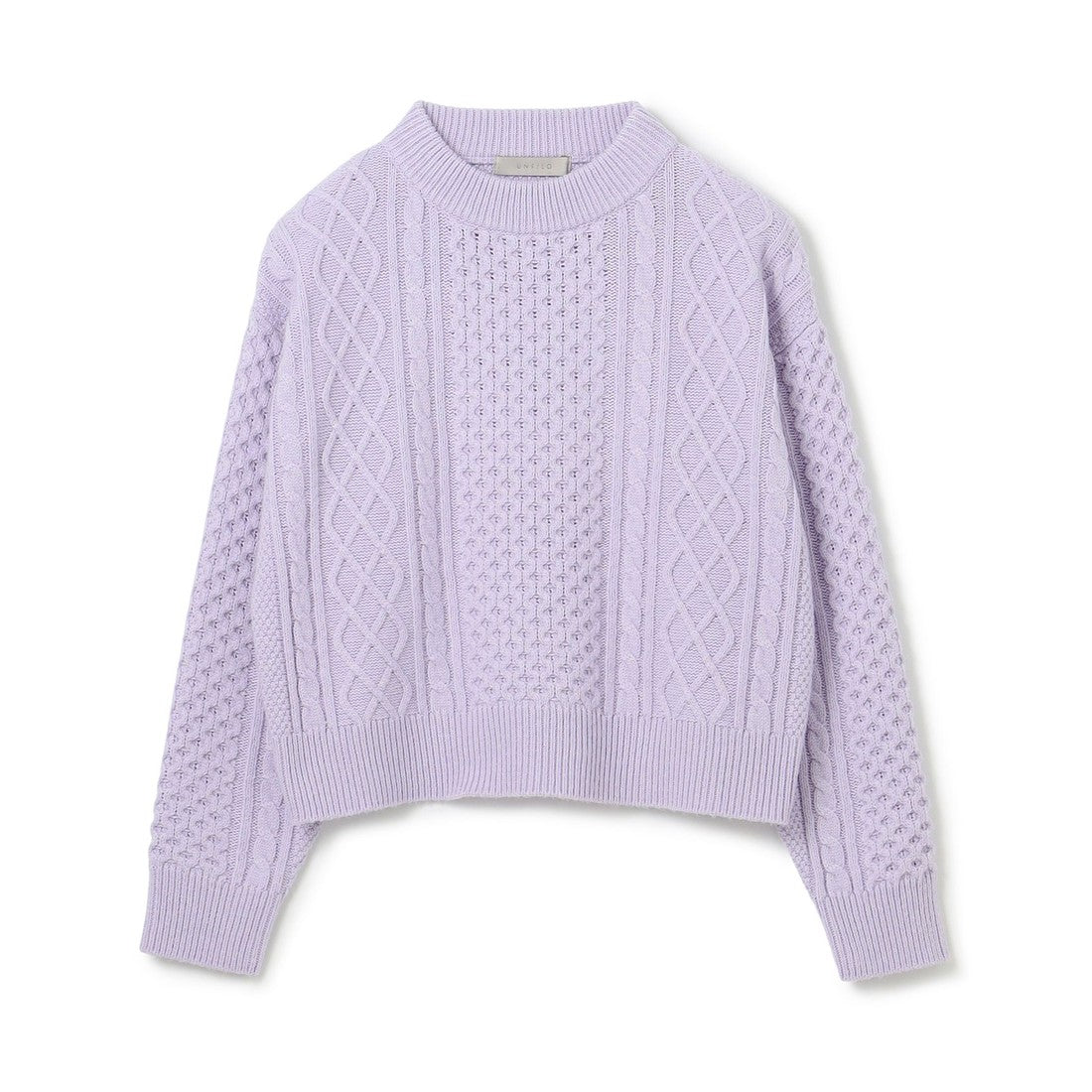 UNFILO 【洗える】ケーブルニット (オフ) オフ