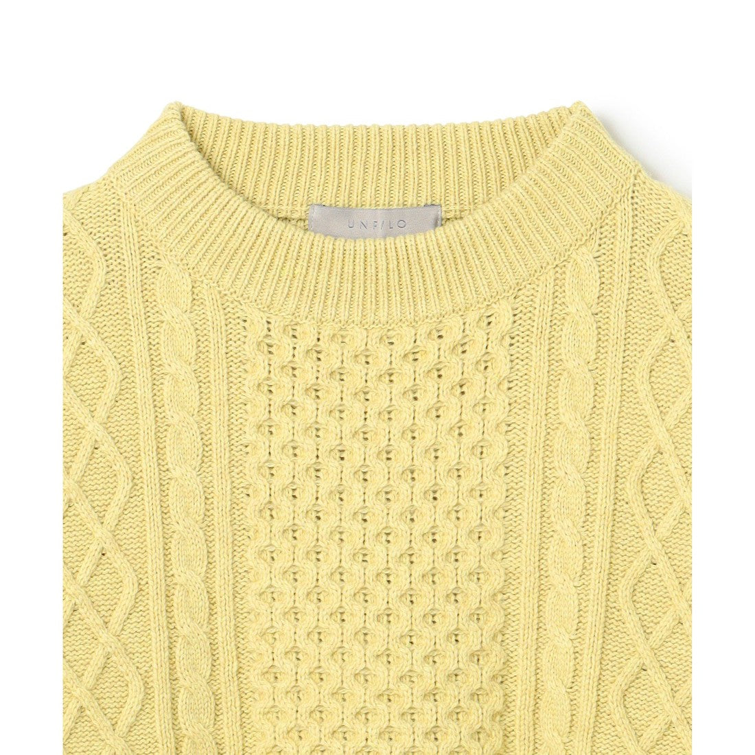 UNFILO 【洗える】ケーブルニット (オフ) オフ