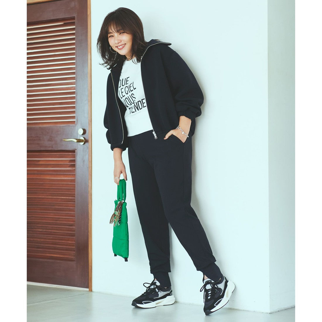 UNFILO 【VERY×UNFILOコラボ】BEAURY FORM JERSEY+ ZIPブルゾン (グレージュ) グレージュ