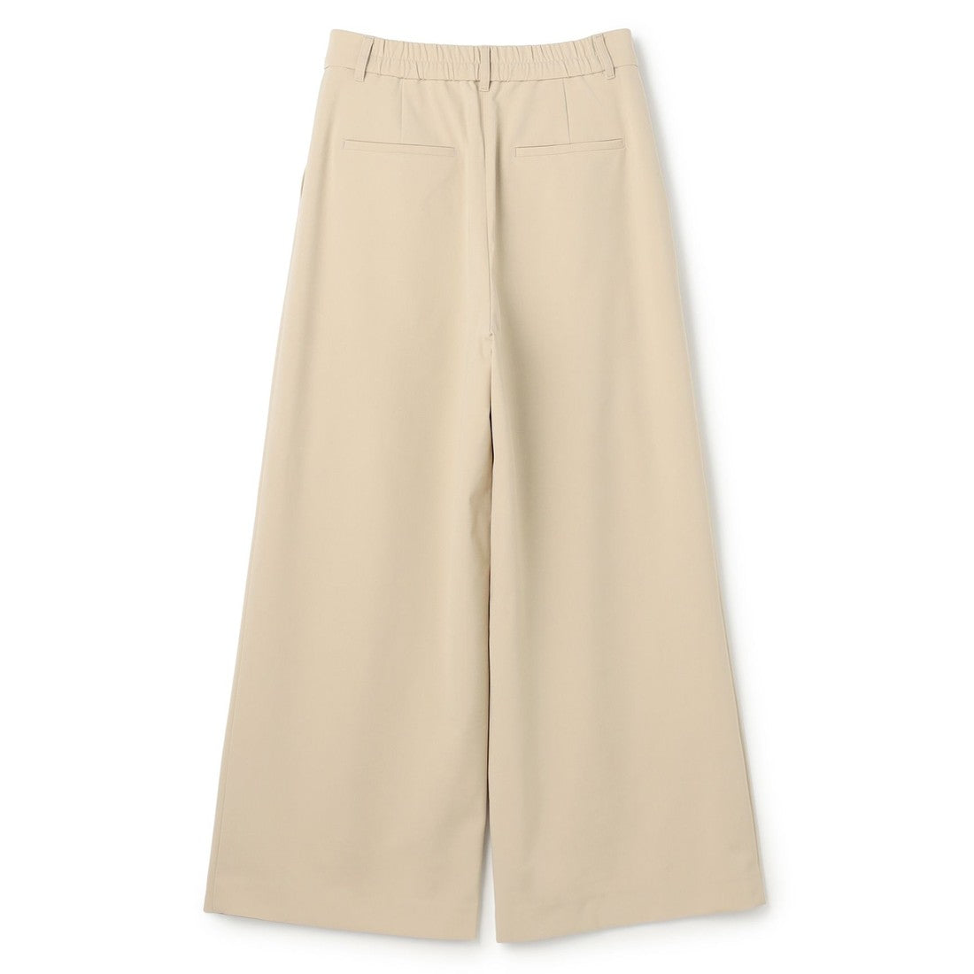 UNFILO 【洗える/シワになりにくい】マイビューティ タックワイドパンツ (ベージュ) ベージュ