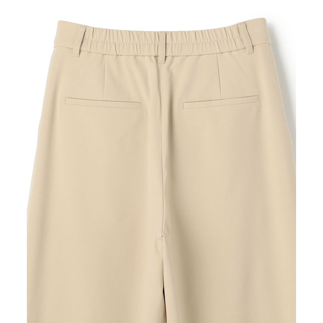 UNFILO 【洗える/シワになりにくい】マイビューティ タックワイドパンツ (ベージュ) ベージュ