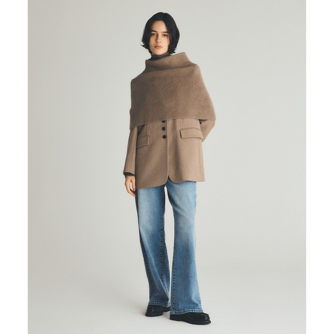 UNFILO リングツイード ジャケット (ブラック) ブラック