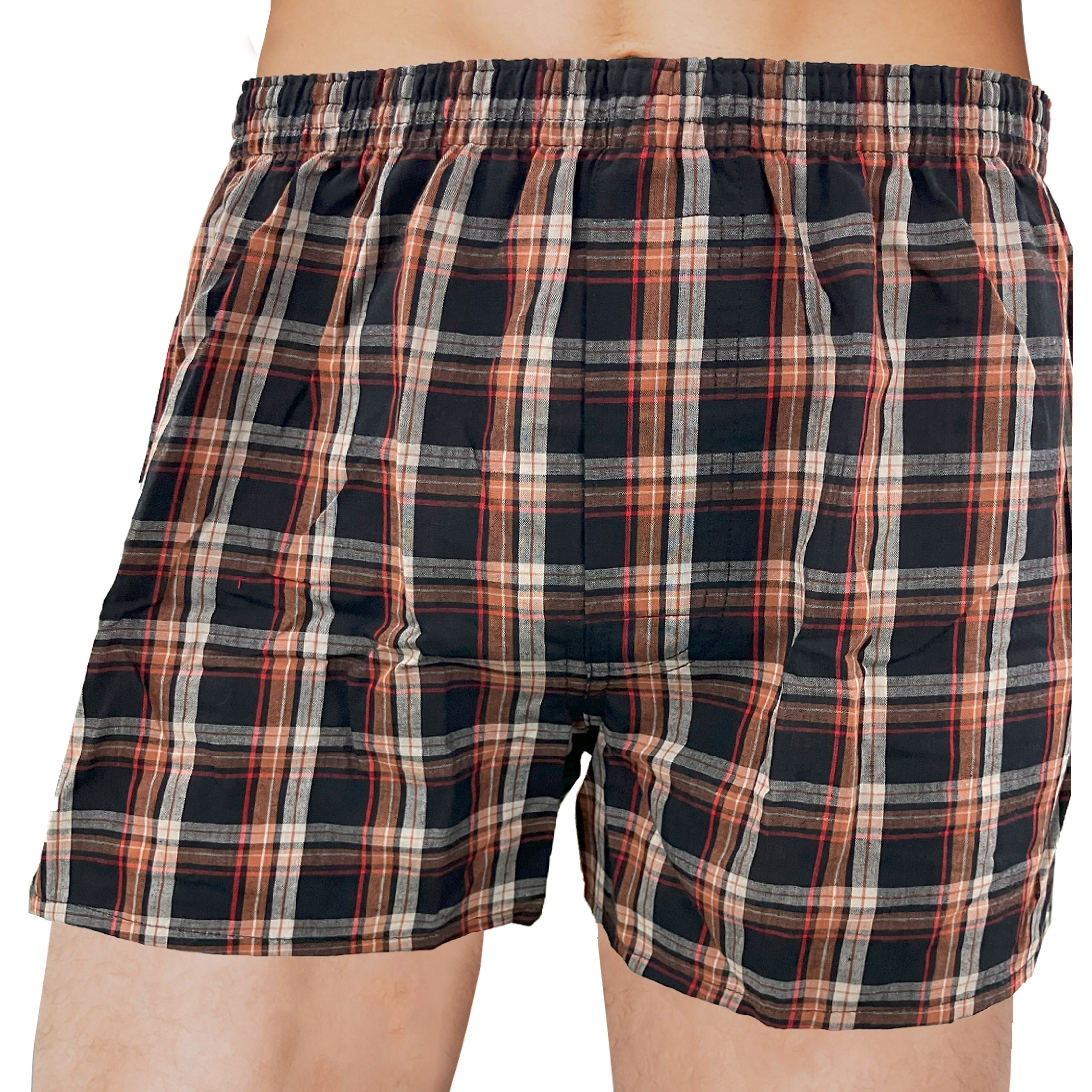 アンダーウェア エクスチェンジ UNDERWEAR EXCHANGE 先染めトランクス(大きいサイズ) 【返品不可商品】 (ブラウン) ブラウン