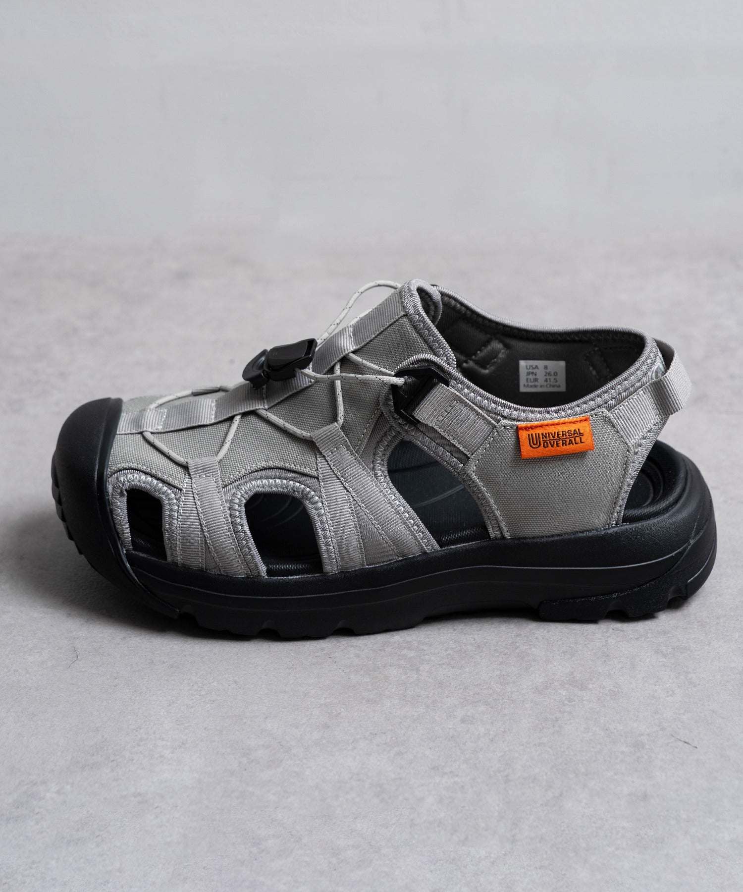 ユニバーサルオーバーオール UNIVERSAL OVERALL 厚底ワークサンダル UO32 サンダル (ブラック) ブラック