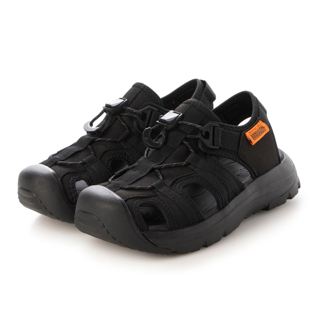 ユニバーサルオーバーオール UNIVERSAL OVERALL 厚底ワークサンダル UO32 サンダル (ブラック) ブラック