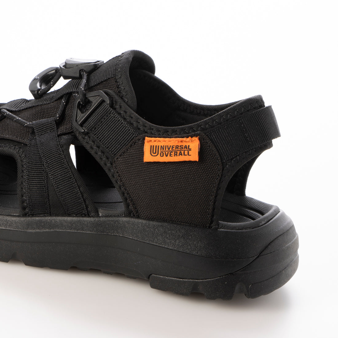 ユニバーサルオーバーオール UNIVERSAL OVERALL 厚底ワークサンダル UO32 サンダル (ブラック) ブラック