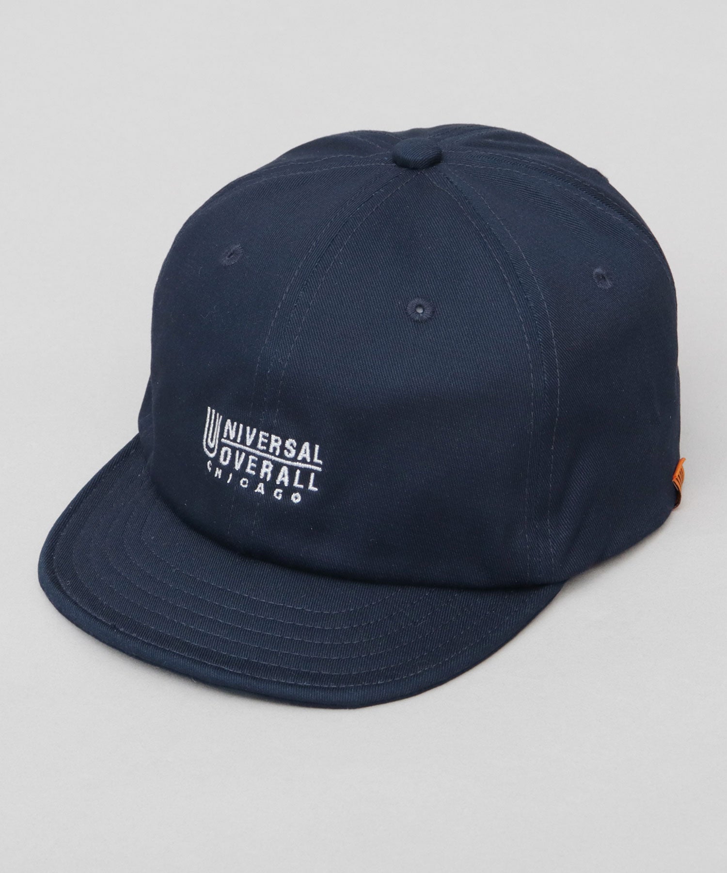 ユニバーサルオーバーオール UNIVERSAL OVERALL ロゴ刺繍 コットン ショートバイザーキャップ ショートブリム アンパイアキャップ (ダークグリーン) ダークグリーン