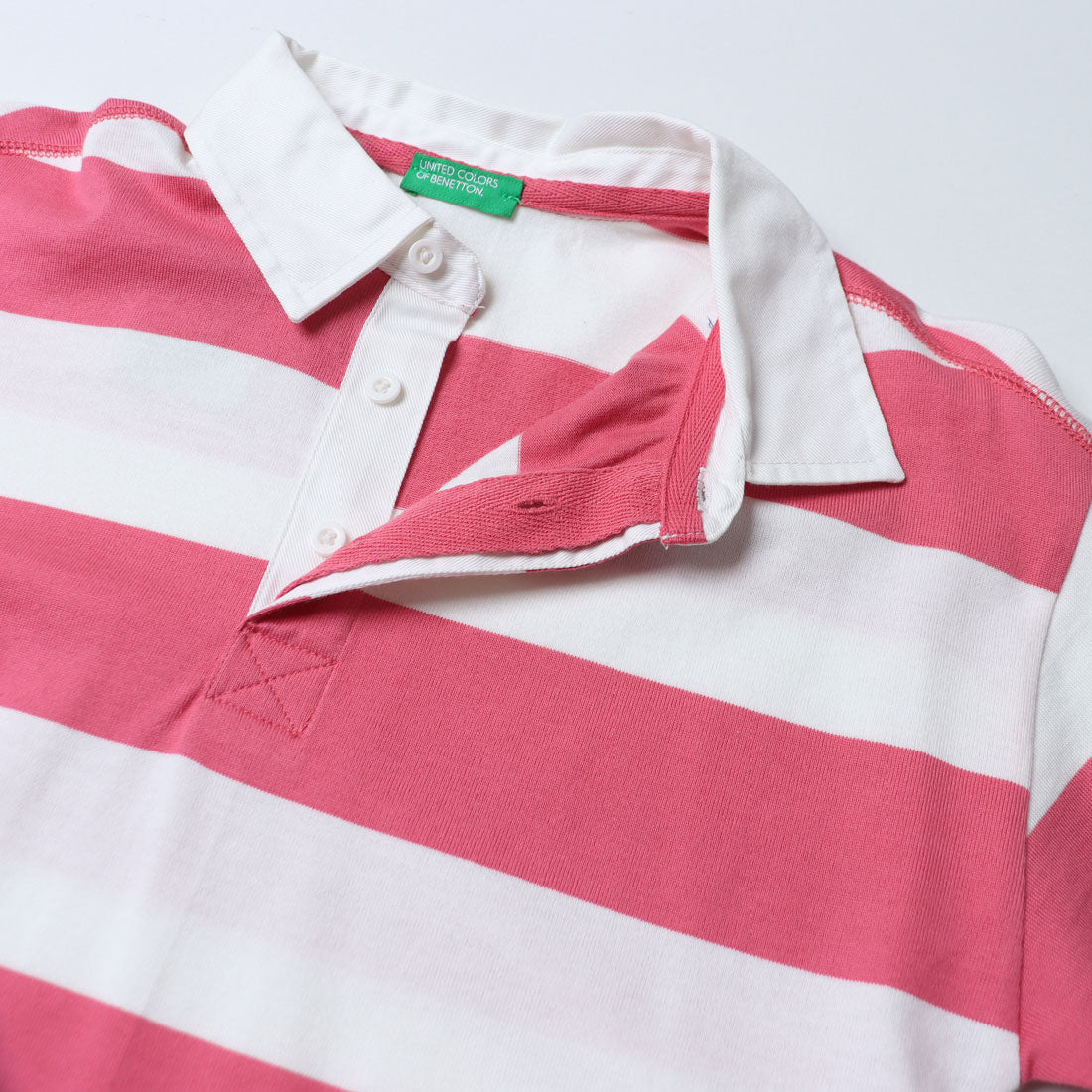 United Colors of Benetton UNITED COLORS OF BENETTON. Kids' striped long-sleeve rugby polo shirt B
