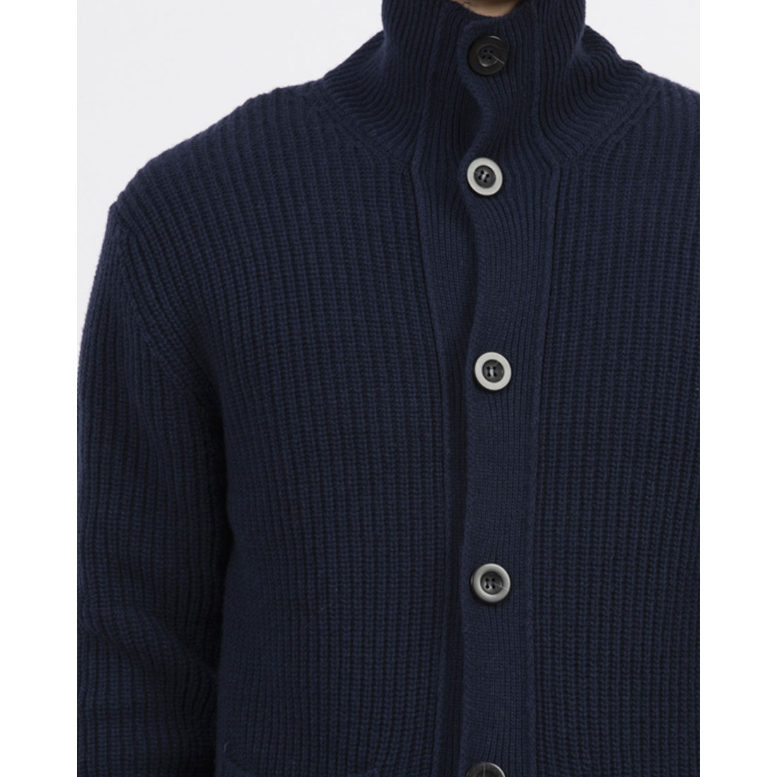 ユナイテッド カラーズ オブ ベネトン UNITED COLORS OF BENETTON. 襟付きウールリブニットカーディガン