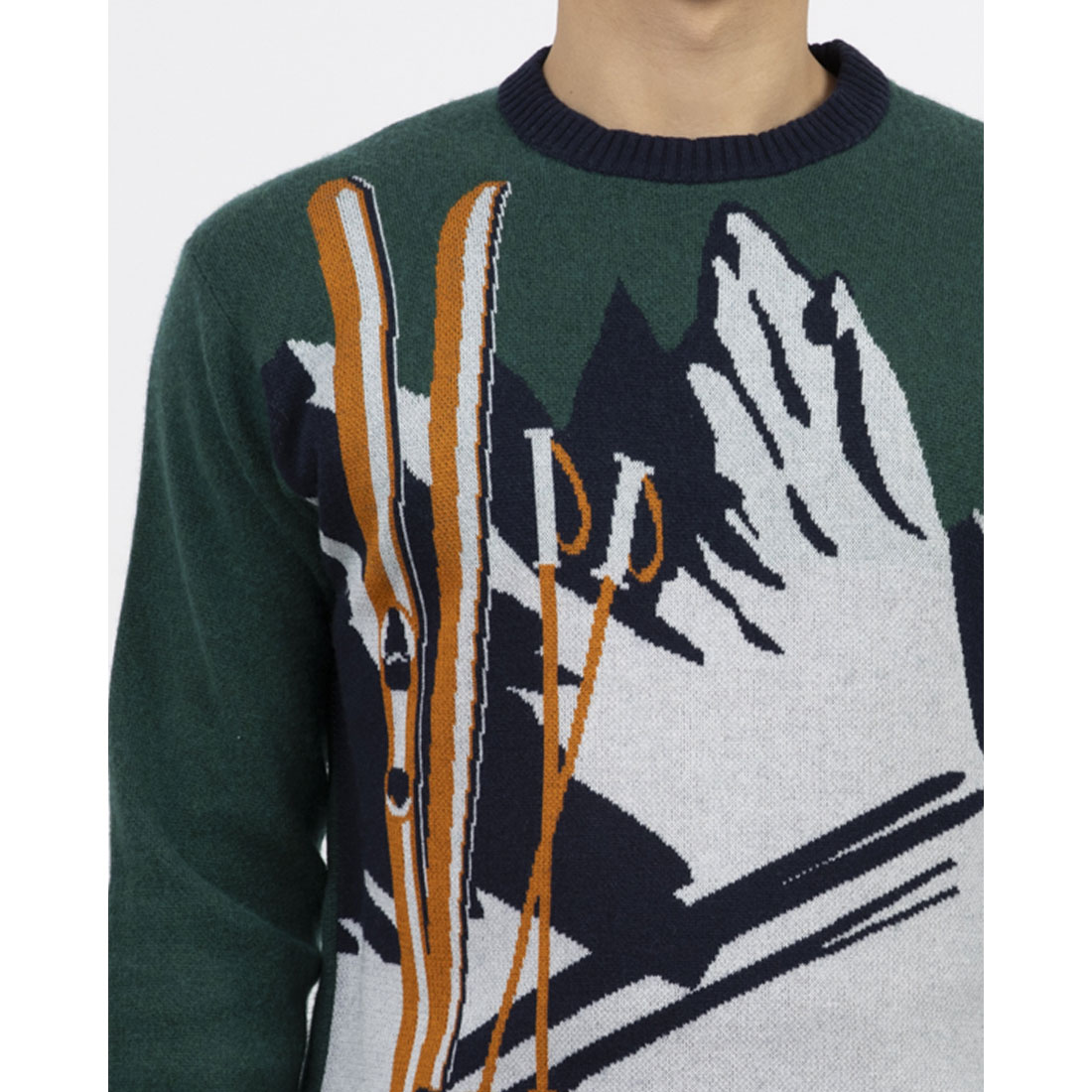 United Colors of Benetton UNITED COLORS OF BENETTON. Crew Neck Winter Design Knit Sweater