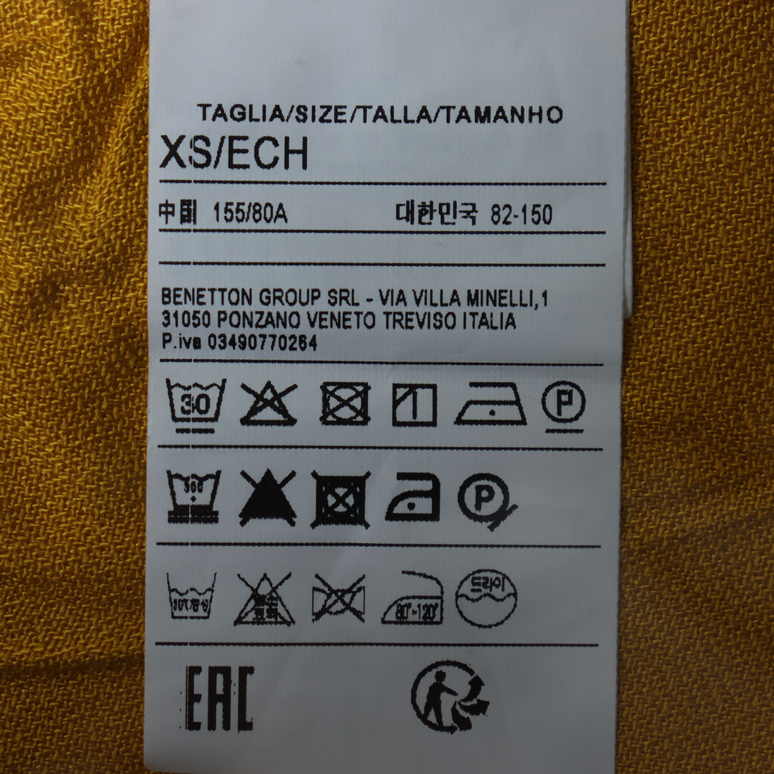 United Colors of Benetton UNITED COLORS OF BENETTON. Long Sleeve Crew Neck Peplum Blouse/Shirt