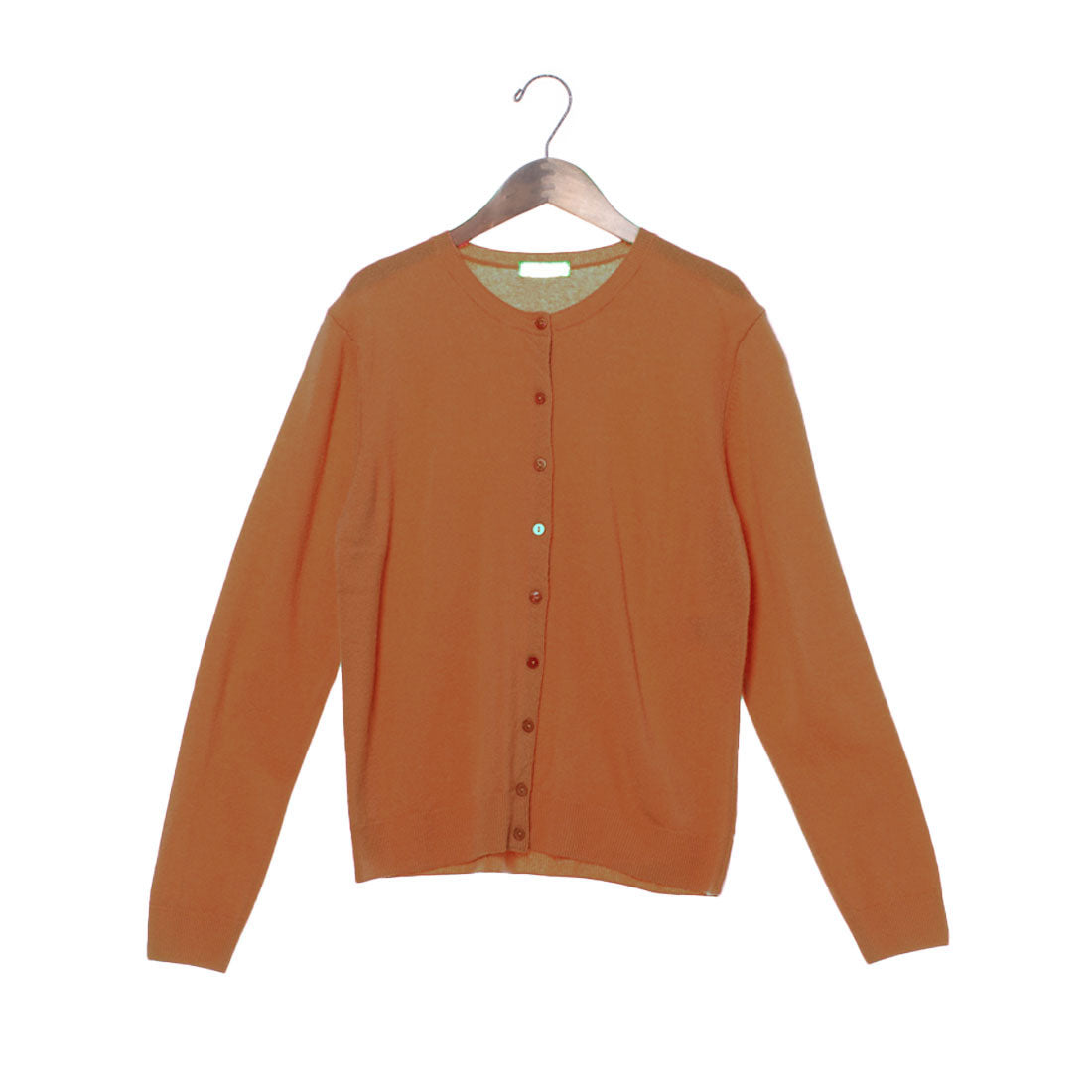 聯合顏色的貝納頓 UNITED COLORS OF BENETTON. 100%美麗諾羊毛圓領開襟毛衣