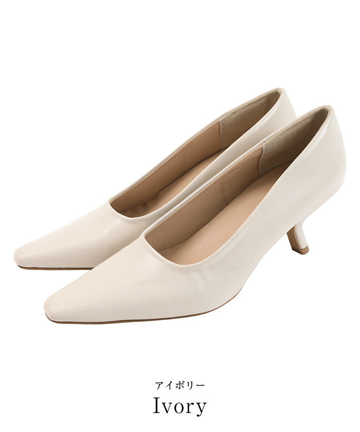 ユアーズ ur's デザインヒールパンプス