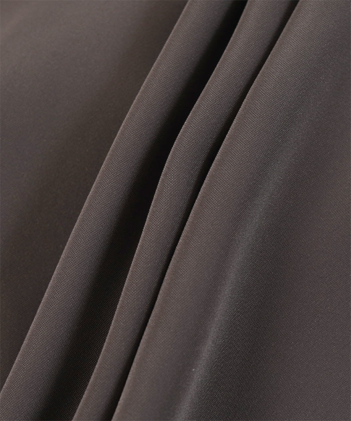 ユアーズ ur's ローウエストサテンライクカーゴスカート (チャコール) チャコール