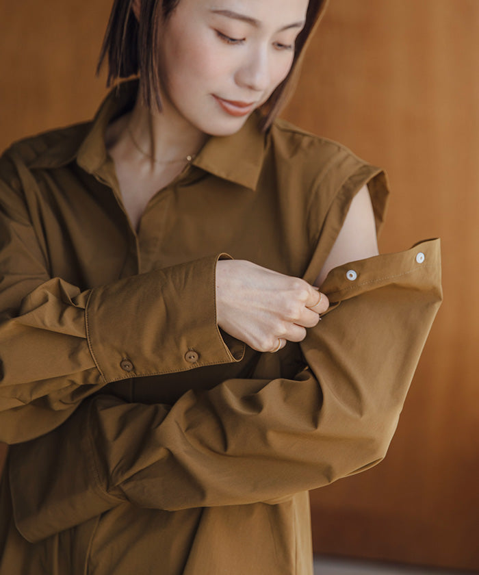 ユアーズ ur's 撥水素材2wayスリーブシャツ/ラッシュガード 【返品不可商品】 (ダークブラウン) ダークブラウン