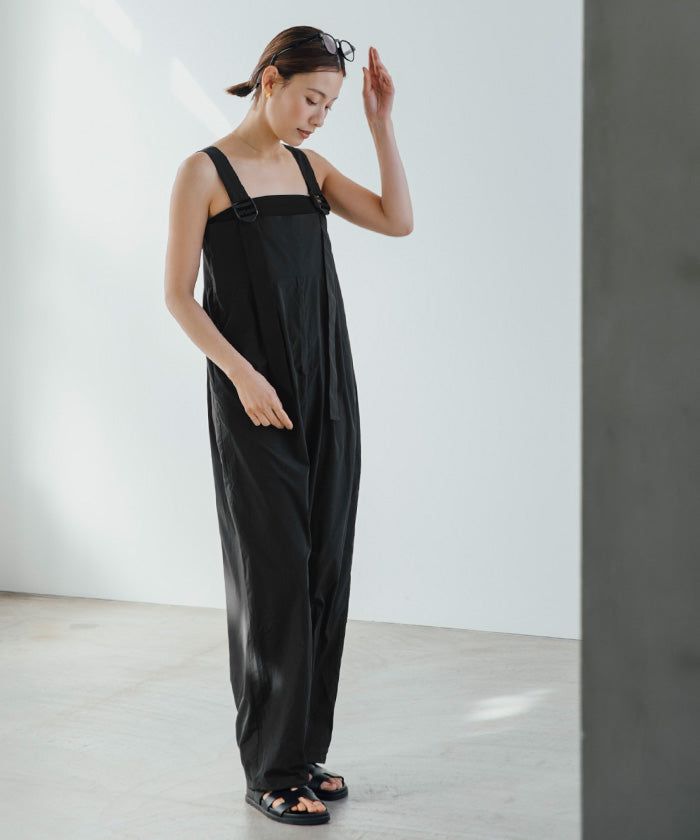 ユアーズ ur's 撥水素材サロペット/ラッシュガード (ブラック) ブラック