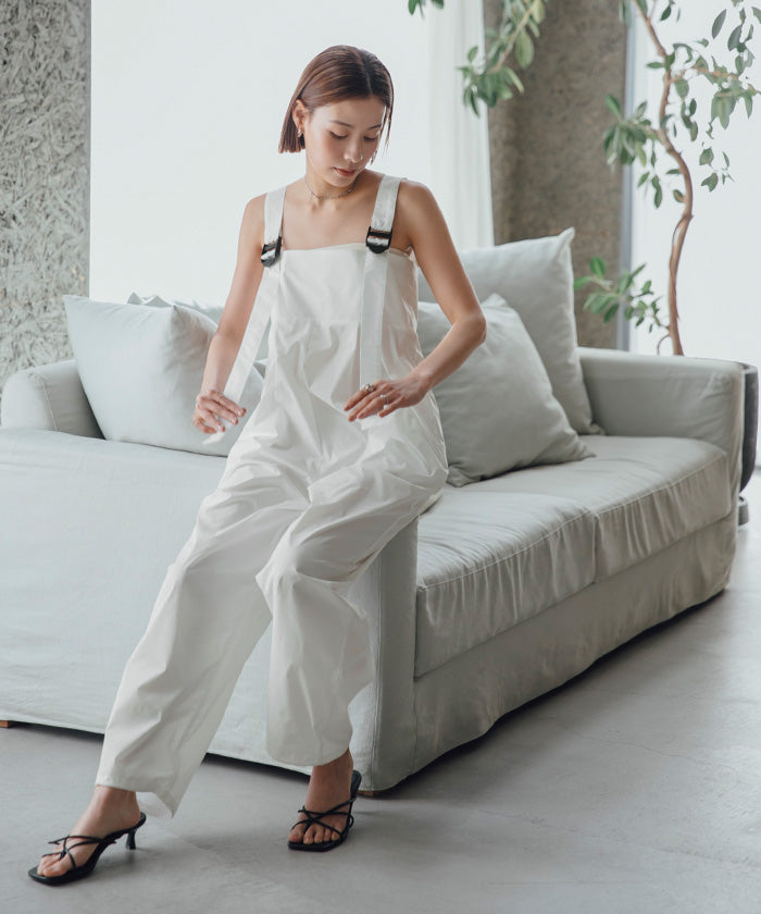 ユアーズ ur's 撥水素材サロペット/ラッシュガード (ブラック) ブラック