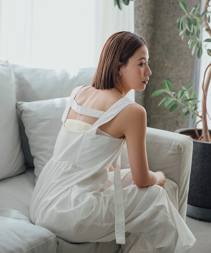 ユアーズ ur's 撥水素材サロペット/ラッシュガード (ブラック) ブラック