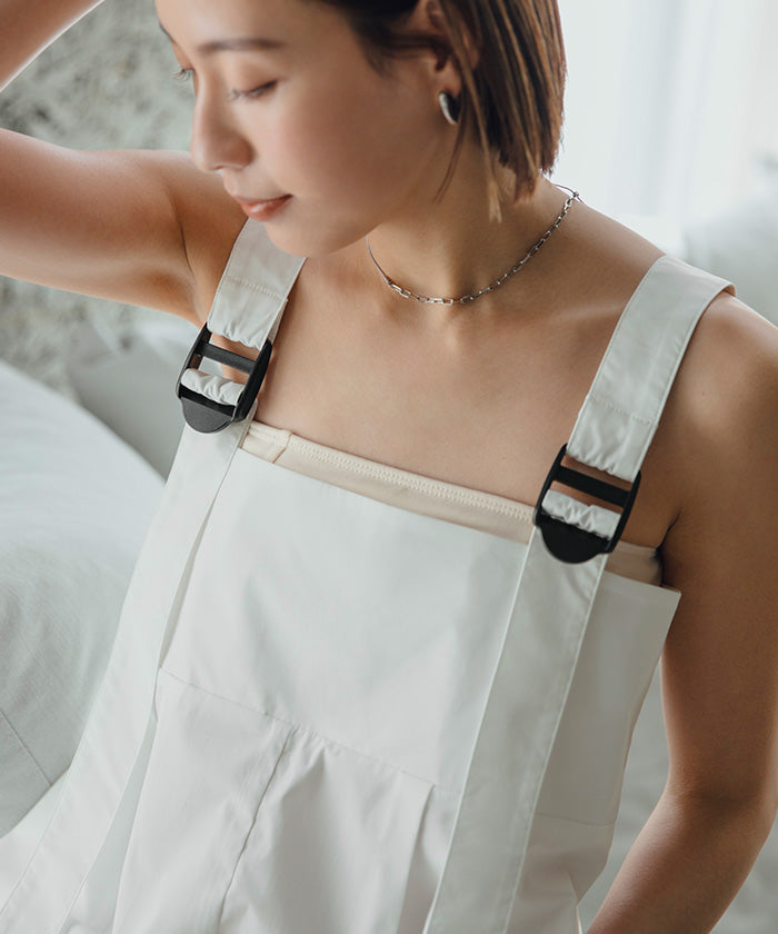 ユアーズ ur's 撥水素材サロペット/ラッシュガード (ブラック) ブラック