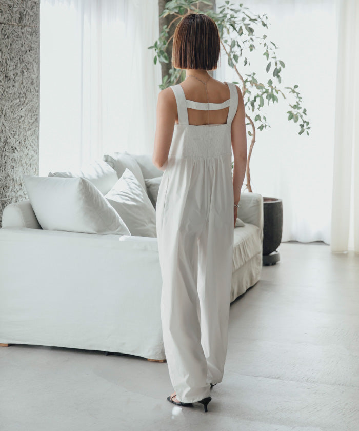 ユアーズ ur's 撥水素材サロペット/ラッシュガード (ブラック) ブラック