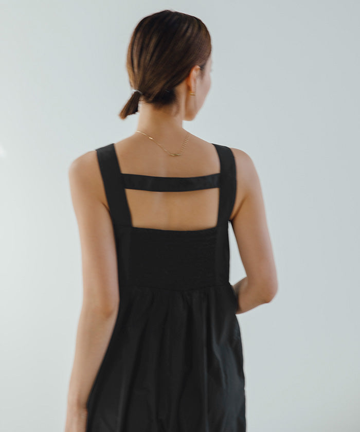 ユアーズ ur's 撥水素材サロペット/ラッシュガード (ブラック) ブラック