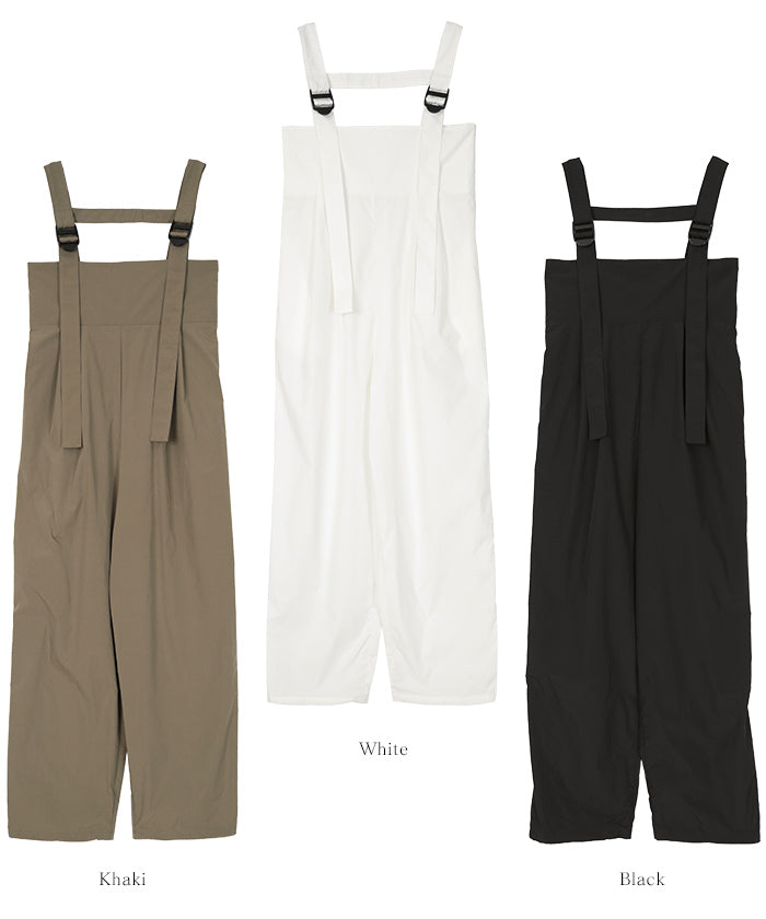 ユアーズ ur's 撥水素材サロペット/ラッシュガード (ブラック) ブラック