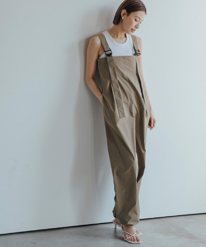 ユアーズ ur's 撥水素材サロペット/ラッシュガード (カーキ) カーキ