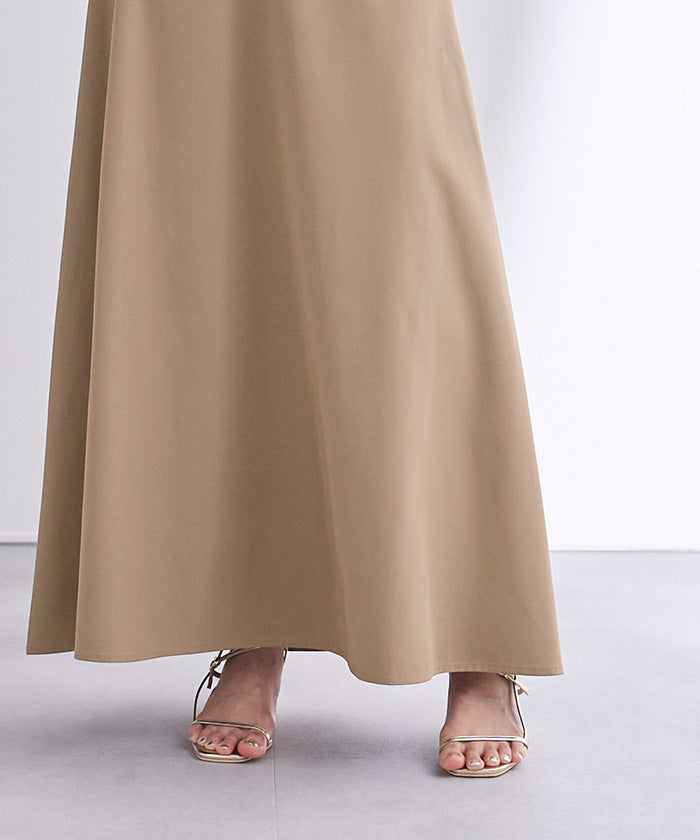 ユアーズ ur's 撥水フレアドレープスカート (ベージュ) ベージュ